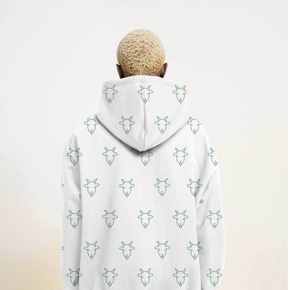 Goat hoodie white on sale