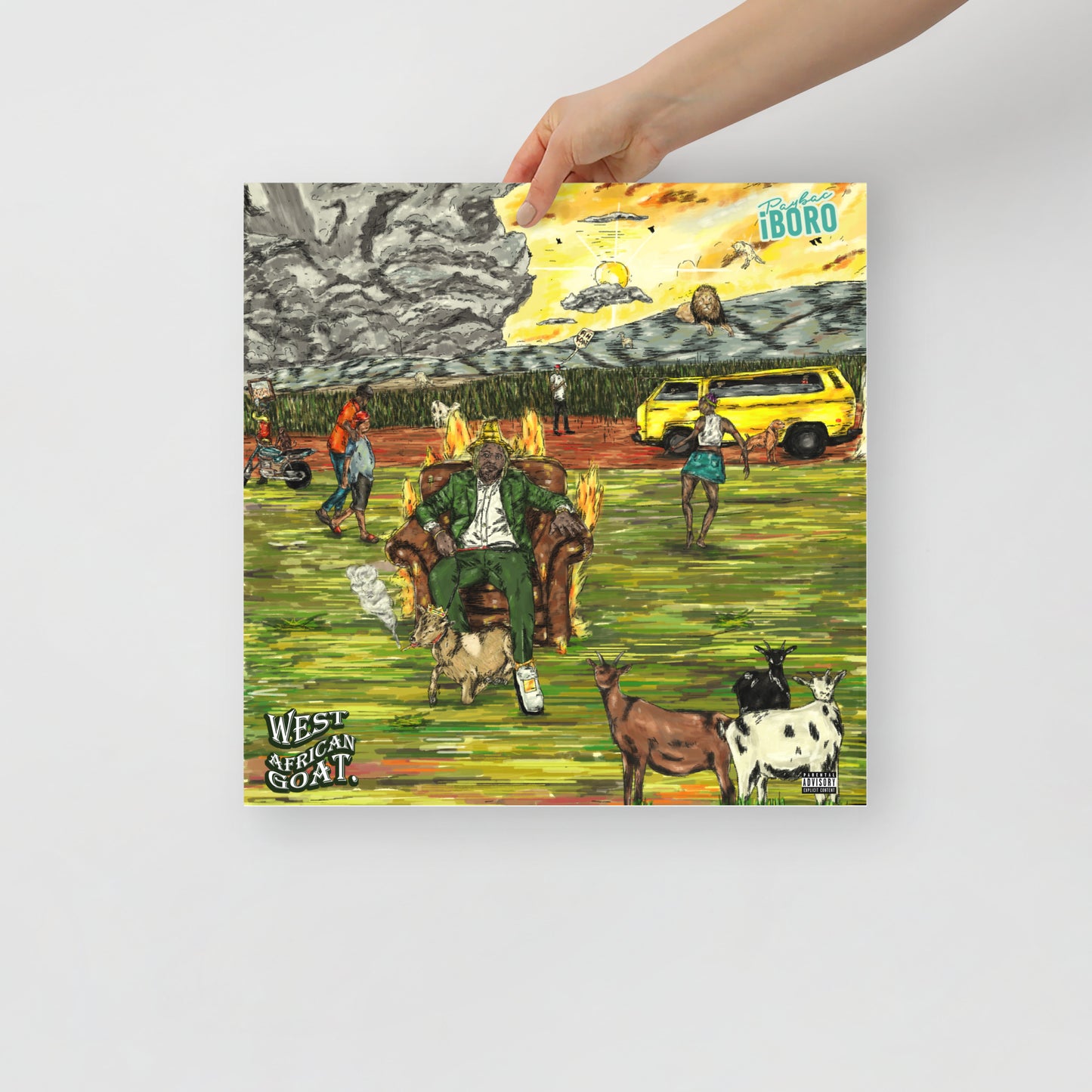 West African Goat Artwork Poster